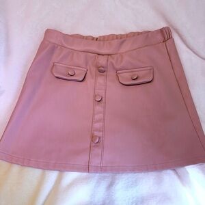 Pink Button-Front girls  Skirt